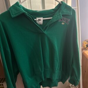 Nike Phoenix Crop Quarter Zip Polo Top